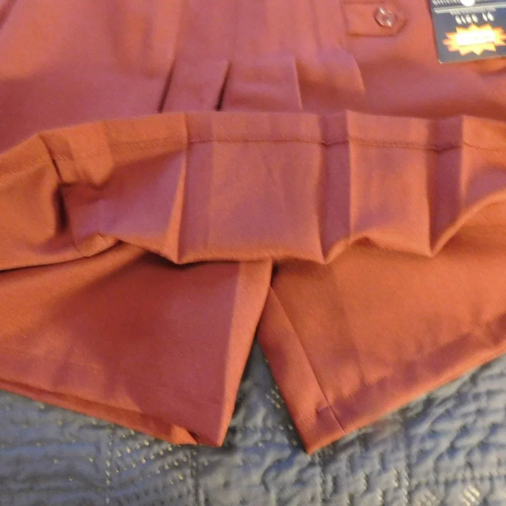 Girls Burgundy Skort Two Tab Scooter French Toast School Uniform Sizes 16 3/ 20. - Picture 5 of 8